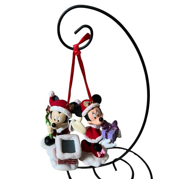 Disney Store 2013 Mickey and Minnie Claus 2-CT Ornaments Disney Store 2013 Mickey and Minnie Claus 2-CT Ornaments